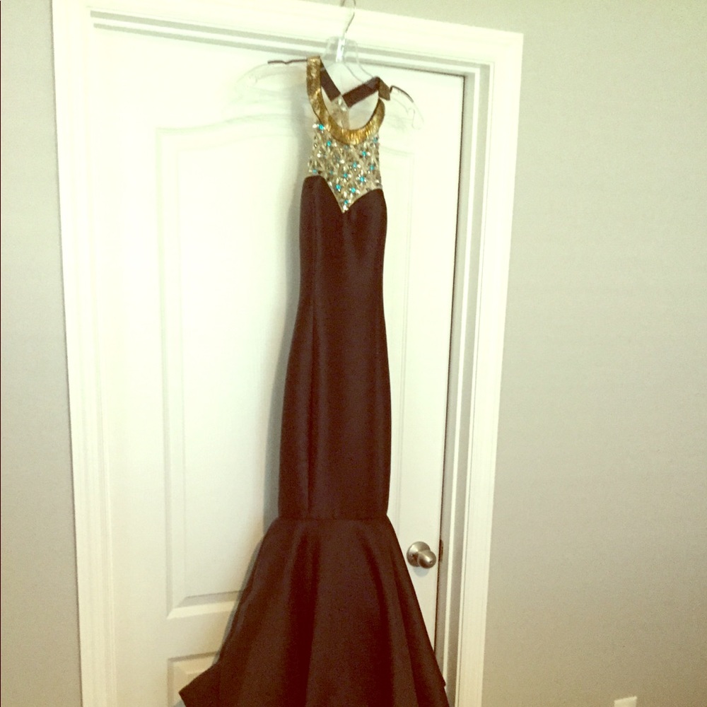 Rachel Allan Princess bejeweled mermaid dress!